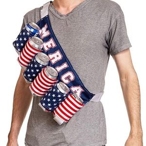 America Themed Beverage Holder/Beer Belt. Lol
